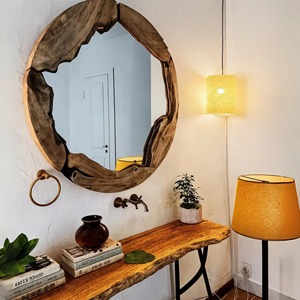 Espejo de Pared de Madera para Oficina en Casa, Espejo de Pared de Madera Profesional para Decoración de Estudio y Biblioteca, Espejo Colgante al por Mayor - Product Image 5