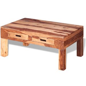 Table basse en bois d'acacia massif et de palissandre brun moyen - Product Image 1