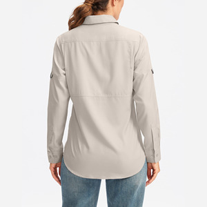 Chemises de pêche streetwear pour femmes, logo personnalisé, tissu polyester et élasthanne, look décontracté, chemises de pêche pour femmes - Product Image 3