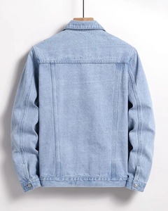 Factory Wholesale Mens <b>Custom</b> <b>Denim</b> <b>Jacket</b> Stand Patchwork Breathable Soft Cotton Fill Vintage Washed OEM Comfortable Stylish - Product Image 1