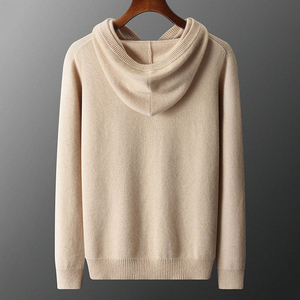 Sweat à capuche en cachemire de haute qualité pour homme, couleur unie, doux, à manches longues, tendance 2026 - Product Image 2