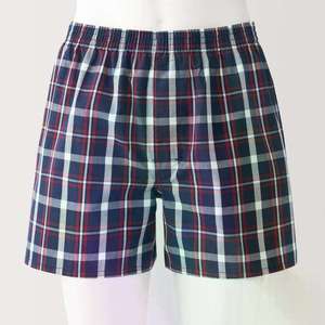 Men's 100% Cotton Plaid <b>Boxer</b> Shorts Classic Rise Breathable Anti-Bacterial Knitted Fabric Machine Washable Adult Size Waist - Product Image 2