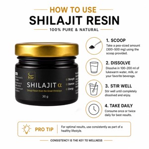 Resina de Shilajit 100% Pura 30g, Suplemento Dietético Natural para Adultos, Rico en Ácido Fúlvico y Húmico, Más de 85 Minerales Traza, Origen Uttar Pradesh - Product Image 3