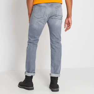 Jeans de Mezclilla Negros para Hombre, Cintura Cómoda, Pantalones Elegantes para Jóvenes y Adultos - Product Image 3