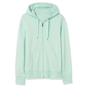 Sudadera con Capucha y Cierre para Hombre, Color Verde Menta, Corte Regular, Color Sólido, Informal, de Felpa, 100% Algodón Tejido, Estilo Primavera - Product Image 6