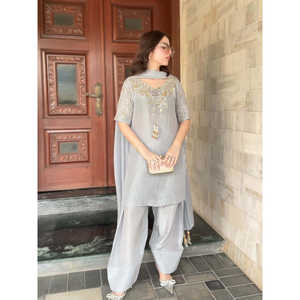 Vestidos de Noche de Diseñador, Ropa de Fiesta, Top-Plazzo con Dupatta, Elegantes y con Estilo - Product Image 6