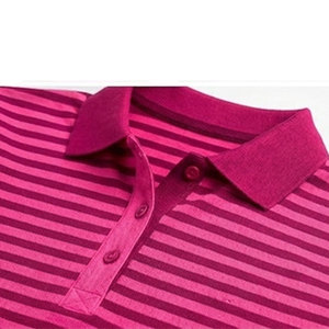 Polo de sport de luxe pour femme Ringer, tissu en mélange de coton de qualité supérieure, manches courtes, anti-rétrécissement, style décontracté streetwear - Product Image 3