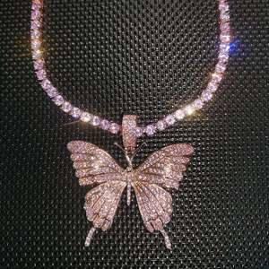 Pendentif Papillon en Argent Moissanite, Bijou de Luxe Hip Hop Glacé pour Soirée, Charme Scintillant Tendance, Design Personnalisé GRA - Product Image 4