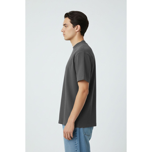 เสื้อยืดโอเวอร์ไซส์ทรงหลวมไหล่ตก ผู้ชาย ผ้าฝ้าย 100% สไตล์สตรีทแวร์ลำลอง แฟชั่นฤดูร้อน แห้งเร็ว ไม่หดตัว คุณภาพพรีเมียม - Product Image 4
