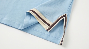 Men’s Yarn-Dyed Striped Collared T-Shirt Unique Style Soft Cotton Short Sleeve Summer Casual Comfortable Tee - Product Image 2