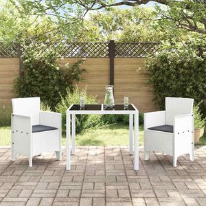 2 sillas de jardín de polipropileno blanco, 20,87 x 19,29 x 33,46 pulgadas, 20,87 x 19,29 x 33,46 pulgadas - Product Image 3