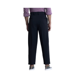 Pantalon pour homme semi-formel, coupe ample coréenne, écologique, respirant, en polyester/coton teint en fil, personnalisable, élégant et confortable - Product Image 2