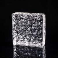 Bloc de verre cristallin coloré peint, 50*150*150mm, motif cristal de glace, briques de verre décoratives pour mur rideau et cuisine