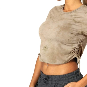 T-shirt court tendance pour femme – Tenue de sport élégante en tissu respirant – Confortable pour le fitness et le quotidien - Product Image 5