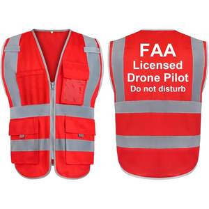 2025 FAA conforme Drone pilote gilet haute visibilité 9 poches gilet de sécurité réfléchissant respirant haute visibilité pour Drone sécurisé - Product Image 2