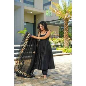 Conjunto de Top, Pantalón y Dupatta para Fiesta, Talla XL, Estilo Elegante - Product Image 6