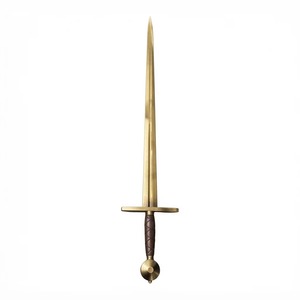 Espada de acero forjada a mano con empuñadura envuelta para exhibición, práctica y uso en disfraces, con hoja inspirada - Product Image 3