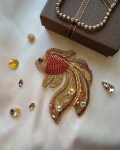 MD HANDICRAFTS Artistic Embroidery Beaded Brooch Pin Modern Traditional Fashion Wedding Occasions Elegant Handcrafted Floral - Product Image 6