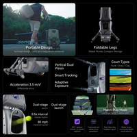 Machine à balles de tennis Aceii One AI, capacité de 120 balles, portable, alimentée par batterie, télécommande via application, lanceur automatique, logo personnalisé OEM