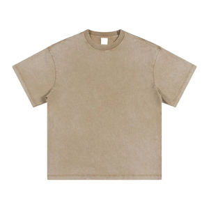 Camiseta Personalizada DTG de 230 Gramos, Estilo Streetwear, 100% Algodón, Hombros Caídos, Oversize, Vintage, Lavado Ácido, para Hombre - Product Image 1