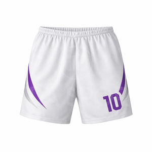 Ensemble d'uniformes d'entraînement de football, 100% polyester, séchage rapide, respirant, col en V, manches courtes, personnalisable avec le nom de l'équipe, service OEM, été - Product Image 4