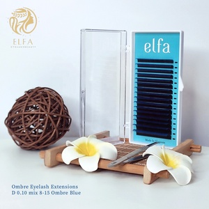 ขนตาปลอมสำหรับปาร์ตี้ฮาโลวีนขนตาปลอมแบบ0.10 8-15สีฟ้าแบบธรรมชาติขนาด0.15มม. บรรจุเบากล่องเวียดนาม - Product Image 1