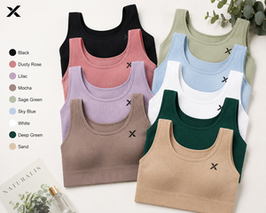 เสื้อกล้ามโยคะผู้หญิง X Sports City แบบไร้ตะเข็บ คอวี ทรงเข้ารูป สีพื้น ระบายอากาศได้ดี ผลิตจากผ้าสแปนเด็กซ์และไนลอน น้ำหนักเบา - Product Image 4