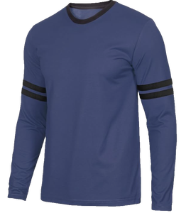 Camiseta de Béisbol de Manga Larga para Hombre, Cuello Redondo, Manga Raglán, Algodón Sólido, Estilo Vintage, Deportiva, Informal, Atlética - Product Image 4