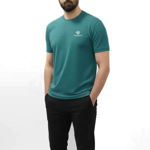T-shirt homme à manches courtes, nouveau design, dernière mode, décontracté, 100% coton, couleur personnalisée, en vente - Product Image 1
