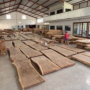 Mesa de Isla para Sala de Conferencias de Madera de Acacia Suar de Alta Gama, Moderna, Ecológica, con Borde Curvo Natural, para Apartamento o Vestíbulo - Product Image 4