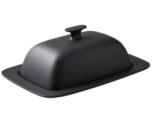 Minimalist <b>Black</b> Butter Dish With Lid Airtight Freshness Preservation Rectangle Shape Kitchen Use - Product Image 2