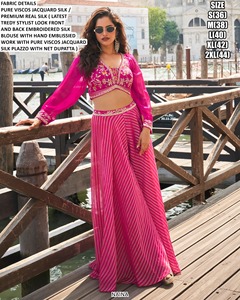 Lehenga Choli traditionnel pour femmes Eshanya, longueur au sol, séchage rapide, tenue de soirée - Product Image 3