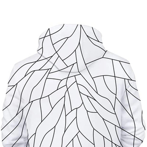 Sweat à capuche pour homme grande taille, blanc, 100% coton, doublure en polaire, pull-over, vêtements décontractés d'hiver - Product Image 5