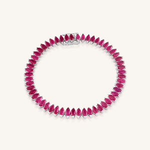 <b>Ruby</b> <b>Bracelet</b> in 92.5 Sterling Silver KLSB-20629 - Product Image 1