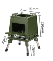 Poêle à bois portable pliable multifonctionnel pour le camping en plein air, le pique-nique, le barbecue et le chauffage