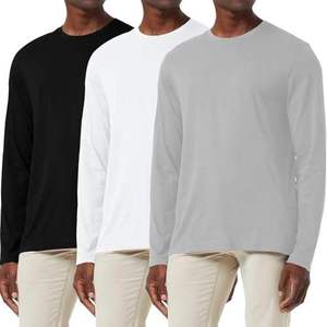 T-shirt à manches longues col rond 100 % coton, décontracté, imprimé sérigraphié, en jersey vierge - Product Image 4