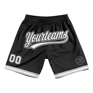 Wholesale Direct OMMIZ INDUSTRY Best Selling Custom Black Purple-White Authentic Throwback Basketball Shorts - Product Image 4