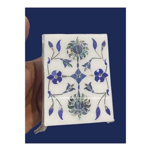 Caja de incrustaciones de mármol de fregona verde de arte Floral de lujo de último diseño con uso de Material de nácar para artículo de embalaje de regalo de joyería - Product Image 4