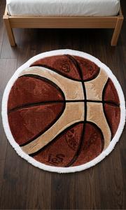 Alfombra Moderna Antideslizante de Lana Premium, Diseño Deportivo de Baloncesto, Hecha a Mano, para Decoración de Dormitorio y Sala de Estar - Product Image 2