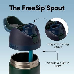 Borraccia Sportiva FreeSip in Acciaio Inox Isolato Senza BPA con Cannuccia per Viaggi - Product Image 3