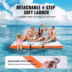 Tappetino Galleggiante Gonfiabile Antiscivolo 8 X 5FT Portatile con Borsa per il Trasporto per Mare e Occasioni di Festa - Product Image 5