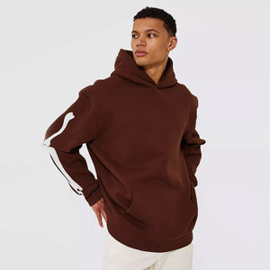 Sweat à capuche d'hiver décontracté à coupe ajustée, style streetwear, avec épaules tombantes, broderie chenille, personnalisable avec logo du fabricant - Product Image 2