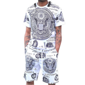 Customized All Over Sublimation Print 100% <b>Polyester</b> <b>T</b>-<b>shirt</b> &shorts Set for Men's Wear - Product Image 4
