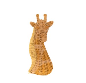 Decoración colgante de cabeza de jirafa para habitación infantil nórdica, de mimbre sostenible, para decorar habitaciones infantiles, con diseño de vida silvestre. - Product Image 1