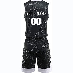 Ensemble uniforme de basket-ball respirant pour hommes, nouveau style, maillot et short d'entraînement, vêtements de sport légers à séchage rapide - Product Image 2