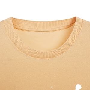 Camiseta de gran tamaño con hombros caídos para hombre, alta calidad, 100% algodón, diseño de logotipo personalizado, patrón sólido, camisetas con cuello redondo para hombre - Product Image 3