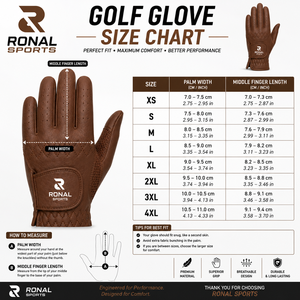 Gant de golf en cuir véritable de qualité supérieure pour homme, main droite, paume respirante en mesh, fermeture à enfiler, durable, séchage rapide, respirant - Product Image 6