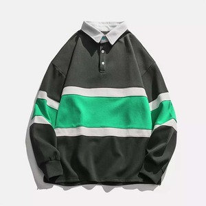 <b>Men</b> Custom Rugby Jersey <b>Men's</b> Polo Sweatshirt Embroidery Screen Printing Long Sleeve T Shirt Striped Polo Shirt for <b>Men</b> - Product Image 5
