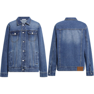 Men Solid Color Denim Jacket Wholesale Custom <b>Jeans</b> Jacket High Quality Manufacturer Pakistan Export Supplier - Product Image 6