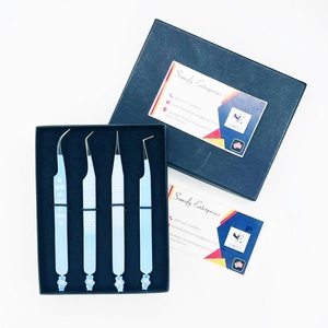 Pinzas para Pestañas Somofy Enterprises de Acero Inoxidable con Punta Suave, Juego de Precisión, Caja con Logotipo Personalizado, 10 mm, Agarre Perfecto, Papel Personalizado - Product Image 4